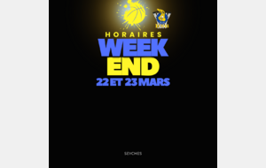 Programme du week-end du 22/23 mars
