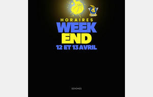 Programme du week-end du 12 et 13 Avril