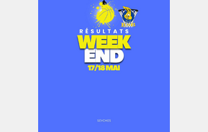 Résultats du week end du 17 et 18 mai