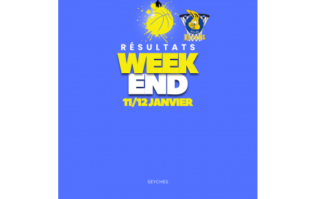 Résultats du Week end 11/12 Janvier